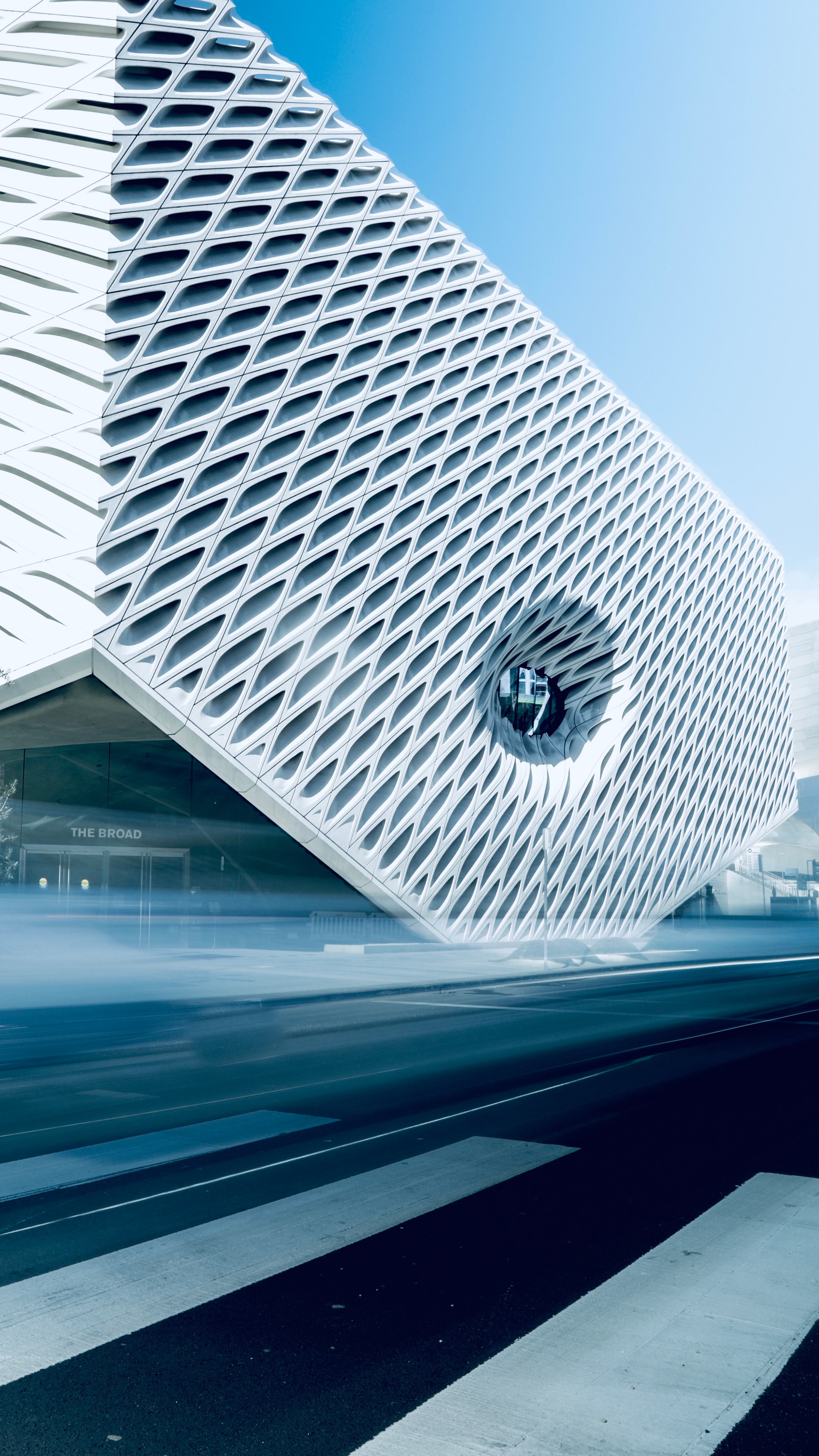 Modern white building geometric facade architecture
