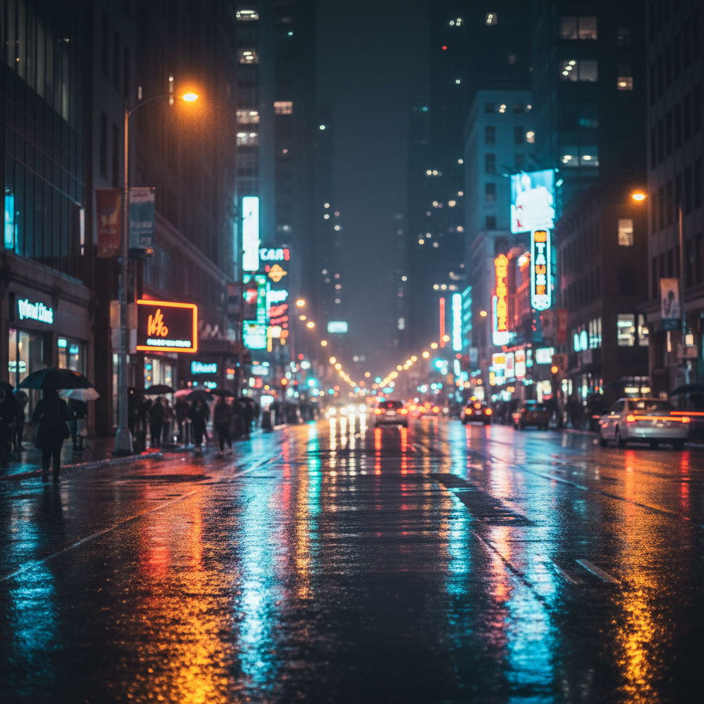 City street photography at night